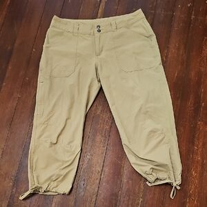 Tan Patagonia Cropped Pants with Drawstring Hem